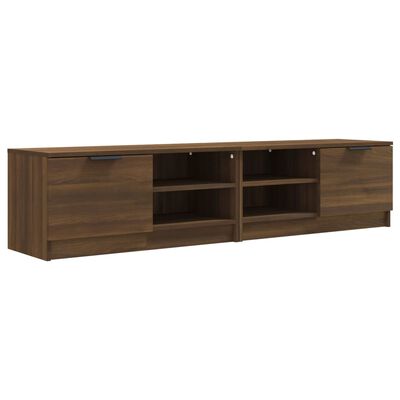 vidaXL Tv-meubelen 2 st 80x35x36,5 cm bewerkt hout bruin eikenkleur