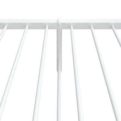 vidaXL Bedframe met hoofd- en voeteneinde metaal wit 100x200 cm