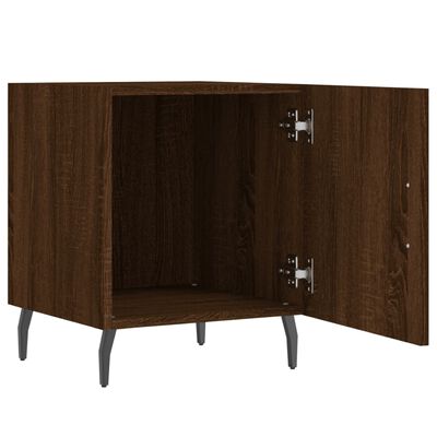 vidaXL Nachtkastjes 2 st 40x40x50 cm bewerkt hout bruin eikenkleur