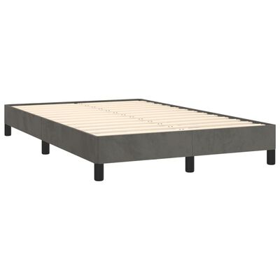 vidaXL Boxspring met matras fluweel donkergrijs 120x190 cm