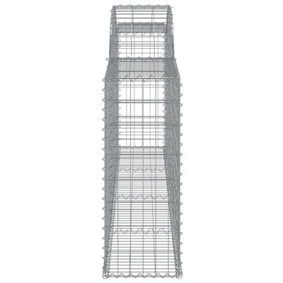 vidaXL Schanskorven 3 st gewelfd 300x30x80/100 cm gegalvaniseerd ijzer