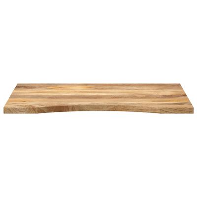 vidaXL Bureaublad met ronding 80x50x2,5 cm massief ruw mangohout