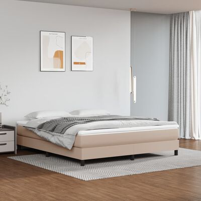 vidaXL Bedframe kunstleer cappuccinokleurig 180x200 cm