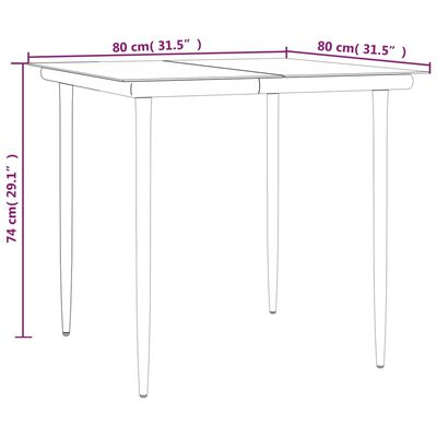 vidaXL 5-delige Tuinset poly rattan