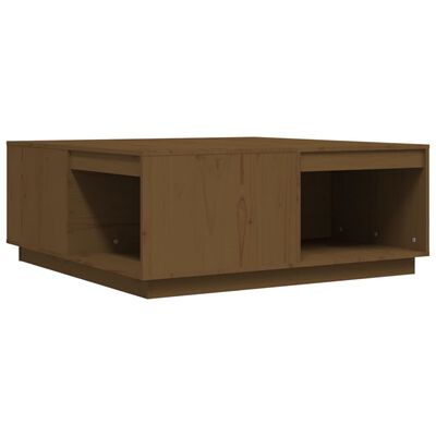 vidaXL Salontafel 100x101x40,5 cm massief grenenhout honingbruin