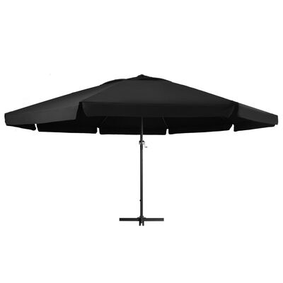 vidaXL Parasol met aluminium paal 500 cm zwart