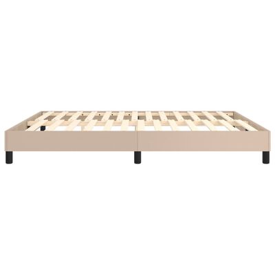 vidaXL Bedframe kunstleer cappuccinokleurig 180x200 cm