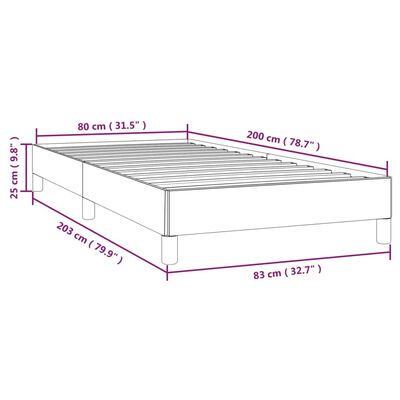 vidaXL Bedframe fluweel zwart 80x200 cm