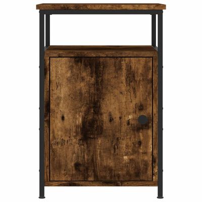 vidaXL Nachtkastjes 2 st 40x42x60 cm bewerkt hout gerookt eikenkleurig