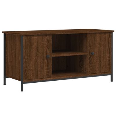 vidaXL Tv-meubel 100x40x50 cm bewerkt hout bruin eikenkleur