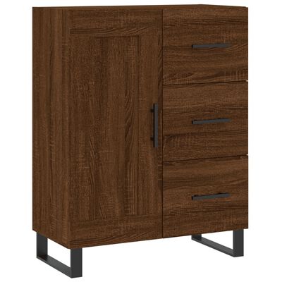 vidaXL Hoge kast 69,5x34x180 cm bewerkt hout bruin eikenkleur