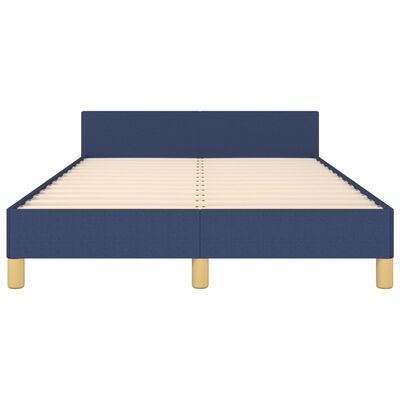 vidaXL Bedframe met hoofdeinde stof blauw 120x200 cm