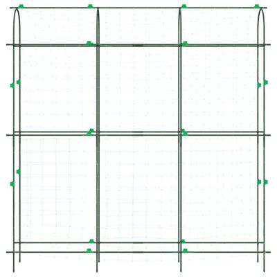 vidaXL Plantenklimrek U-vorm 181x31x182,5 cm staal