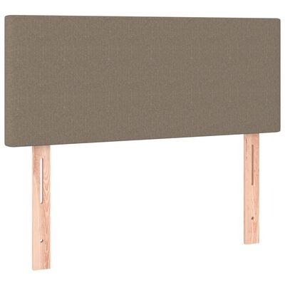 vidaXL Boxspring met matras en LED stof taupe 120x190 cm