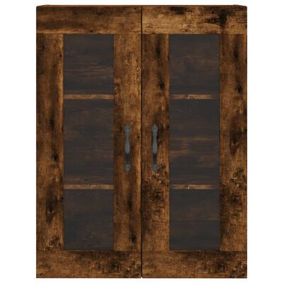 vidaXL Hoge kast 69,5x34x180 cm bewerkt hout gerookt eikenkleurig