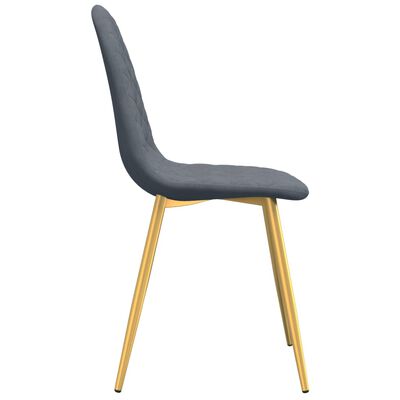 vidaXL Eetkamerstoelen 4 st fluweel donkergrijs