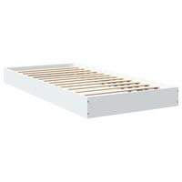 vidaXL Bedframe bewerkt hout wit 90x200 cm