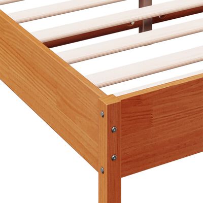 vidaXL Bedframe zonder matras massief grenenhout wasbruin 120x190 cm