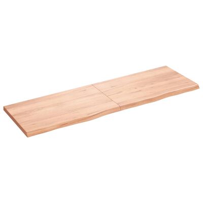 vidaXL Wandschap 160x50x(2-4)cm behandeld massief eikenhout lichtbruin