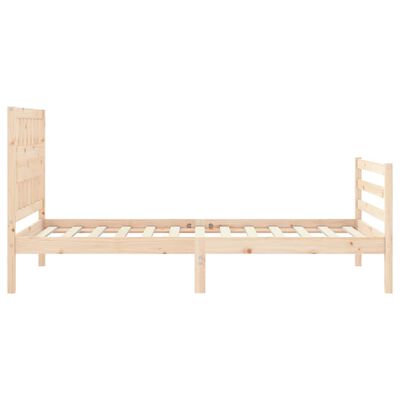 vidaXL Bedframe met hoofdbord massief hout 100x200 cm