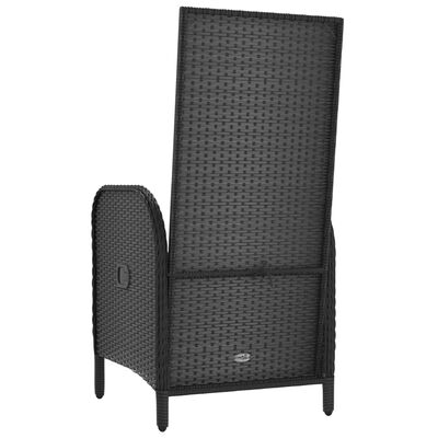 vidaXL Tuinstoelen 2 st poly rattan zwart