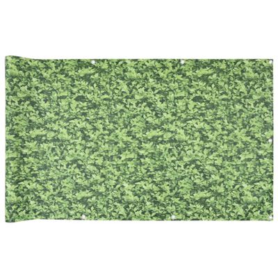 vidaXL Balkonscherm plantpatroon 300x120 cm PVC groen