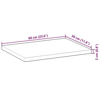 vidaXL Wandschappen 4 st zwevend olieafwerking 60x30x2 cm acaciahout