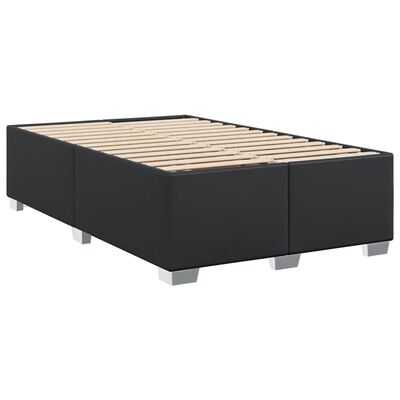 vidaXL Boxspring met matras kunstleer zwart 120x190 cm