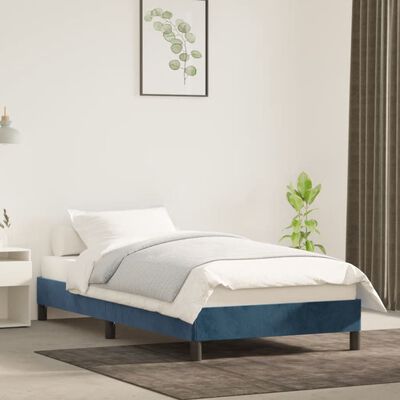 vidaXL Bedframe fluweel donkerblauw 100x200 cm