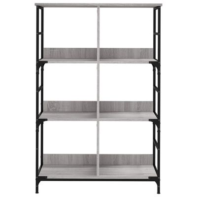 vidaXL Boekenrek 78,5x33x117,5 cm bewerkt hout grijs sonoma eikenkleur