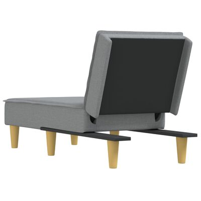 vidaXL Chaise longue stof lichtgrijs