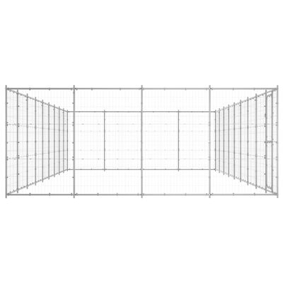 vidaXL Hondenkennel 43,56 m² gegalvaniseerd staal