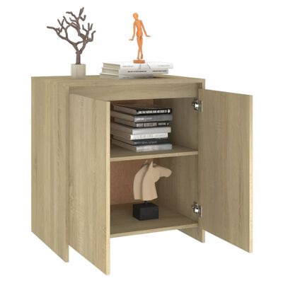 vidaXL Dressoir 70x41x75 cm bewerkt hout sonoma eikenkleurig