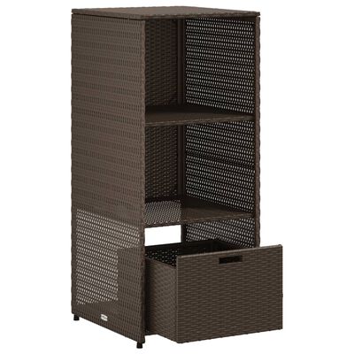 vidaXL Tuinkast 50x55x115 cm poly rattan bruin