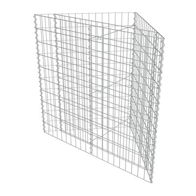 vidaXL Gabion plantenbak verhoogd 75x75x100 cm gegalvaniseerd staal