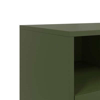 vidaXL Tv-meubel 68x39x43,5 cm staal olijfgroen