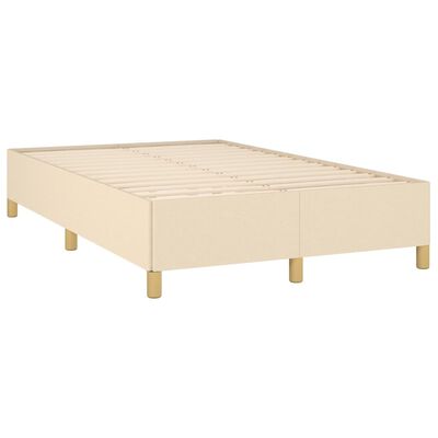 vidaXL Boxspring met matras stof crèmekleurig 120x190 cm