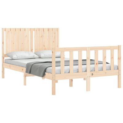 vidaXL Bedframe met hoofdbord massief hout