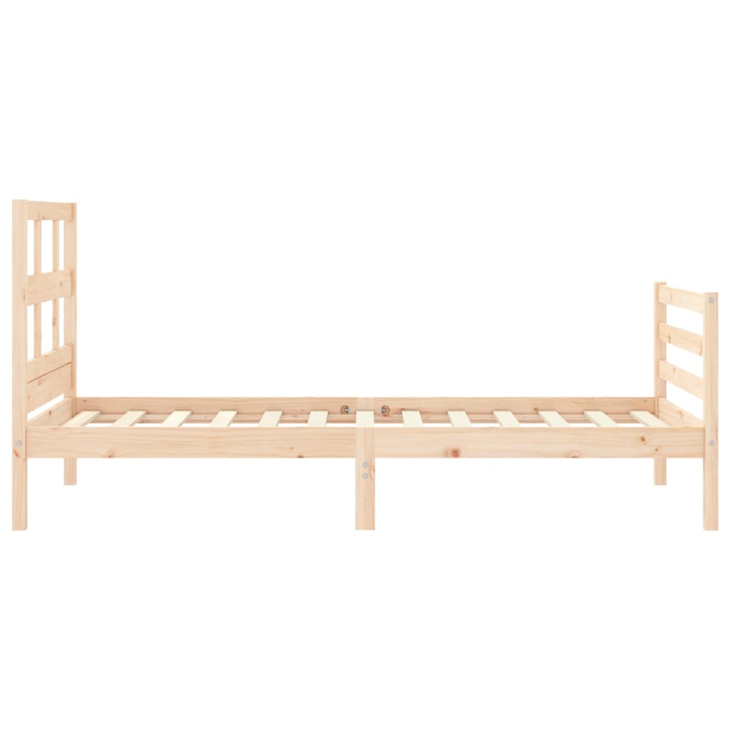 vidaXL Bedframe met hoofdbord massief hout