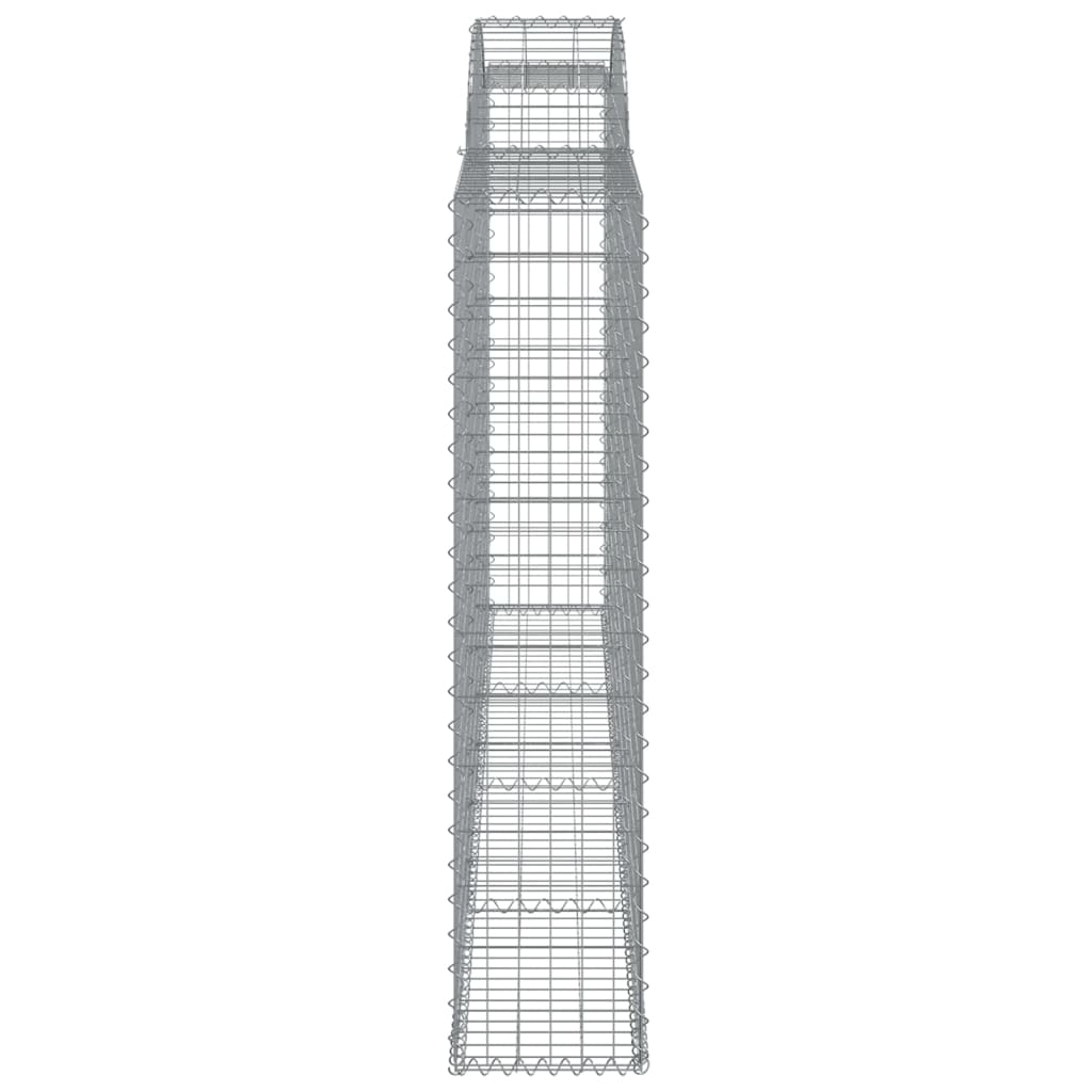 vidaXL Schanskorven 15 st gewelfd 300x30x140/160 cm ijzer