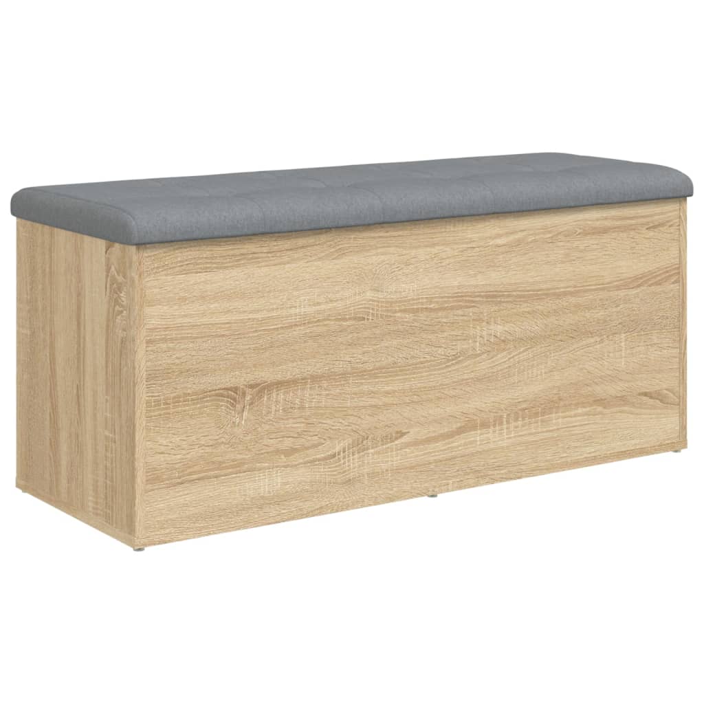 vidaXL Opbergbankje 102x42x45 cm bewerkt hout sonoma eikenkleurig