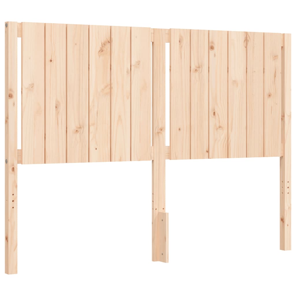 vidaXL Bedframe met hoofdbord massief hout 140x190 cm