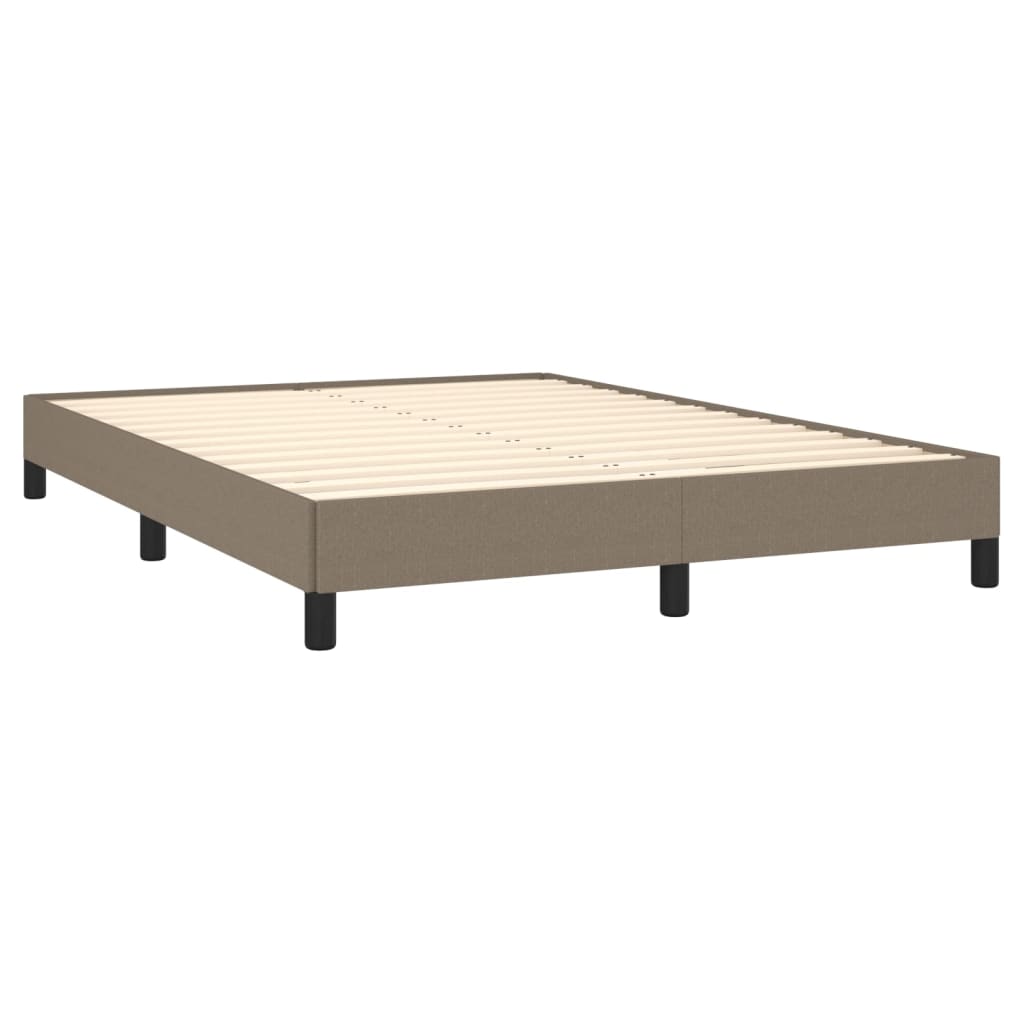 vidaXL Bedframe zonder matras stof taupe 140x190 cm