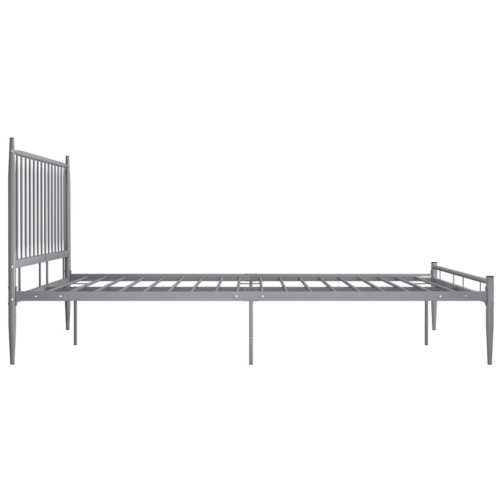 vidaXL Bedframe metaal grijs 140x200 cm