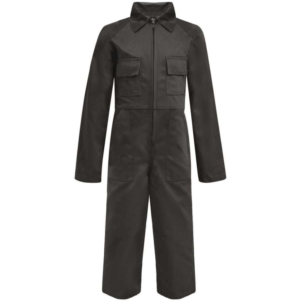 vidaXL Kinderoverall met mouwen maat 110/116 grijs