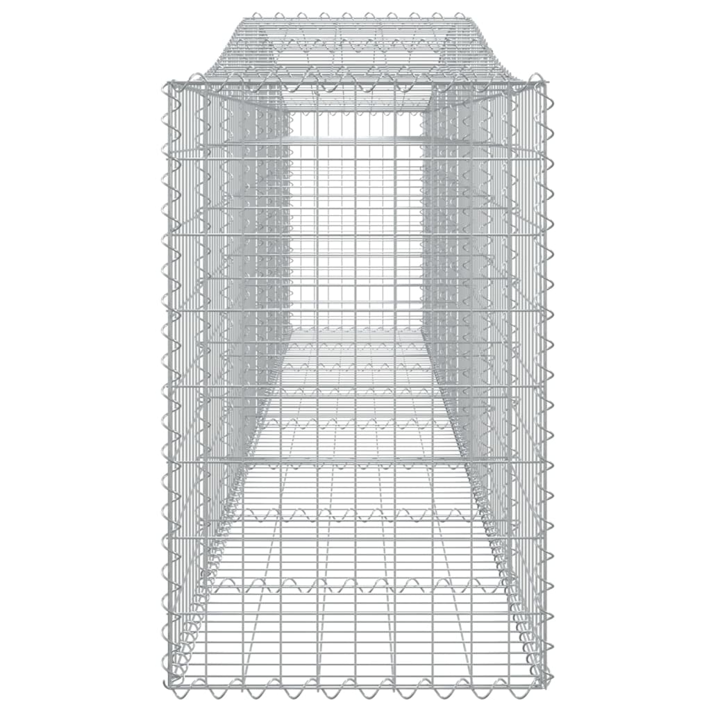 vidaXL Schanskorven 6 st gewelfd 400x50x80/100 cm gegalvaniseerd ijzer