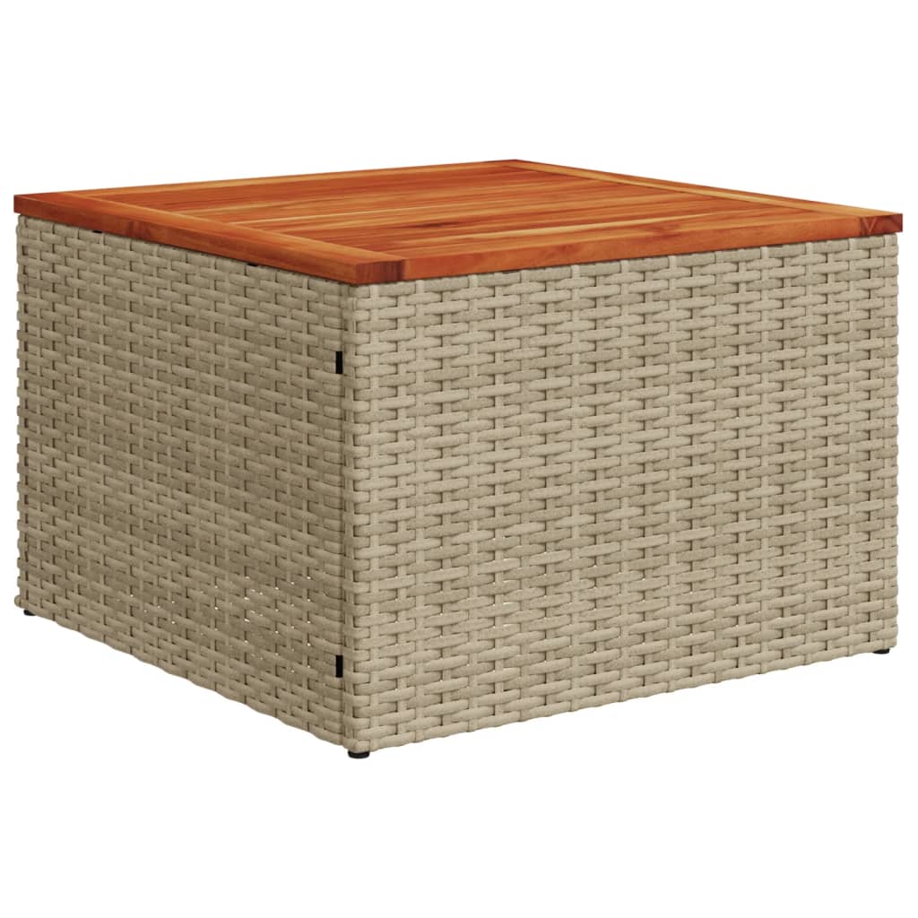 vidaXL 13-delige Loungeset met kussens poly rattan beige