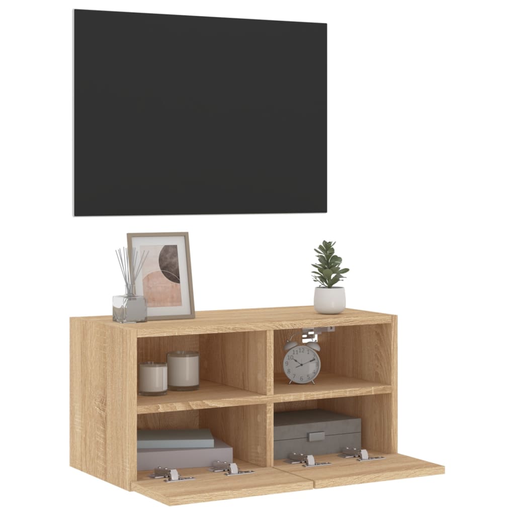 vidaXL Tv-wandmeubel 60x30x30 cm bewerkt hout sonoma eikenkleurig