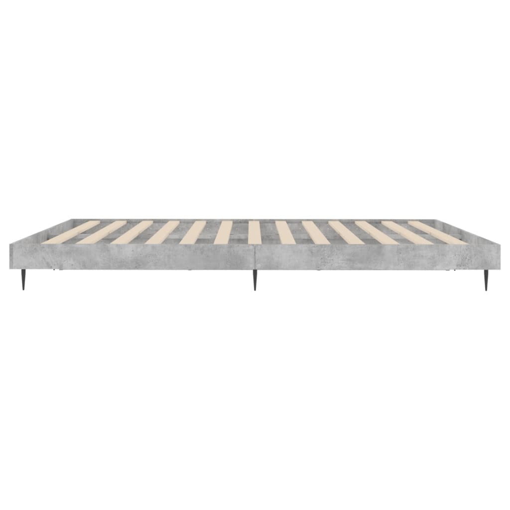 vidaXL Bedframe bewerkt hout betongrijs 180x200 cm