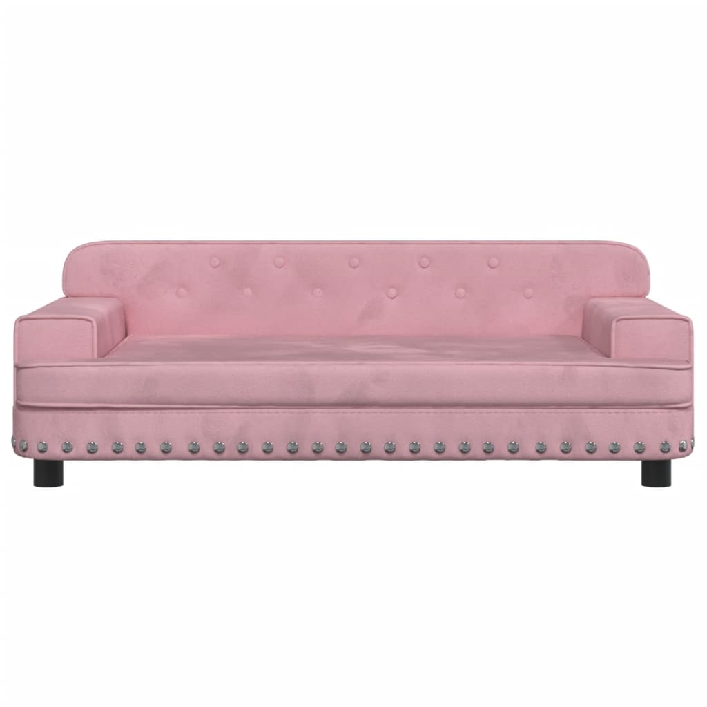 vidaXL Hondenmand 90x53x30 cm fluweel roze